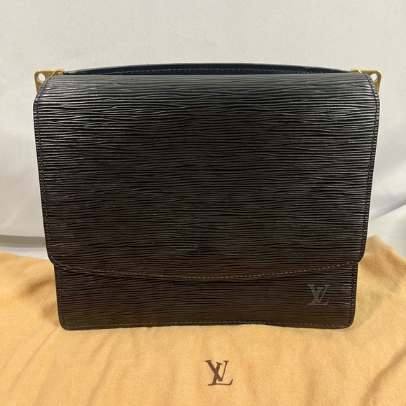 Louis Vuitton | black genuine leather 'Epi Grenelle' shoulder bag *READ BELOW* - Picture 4 of 16